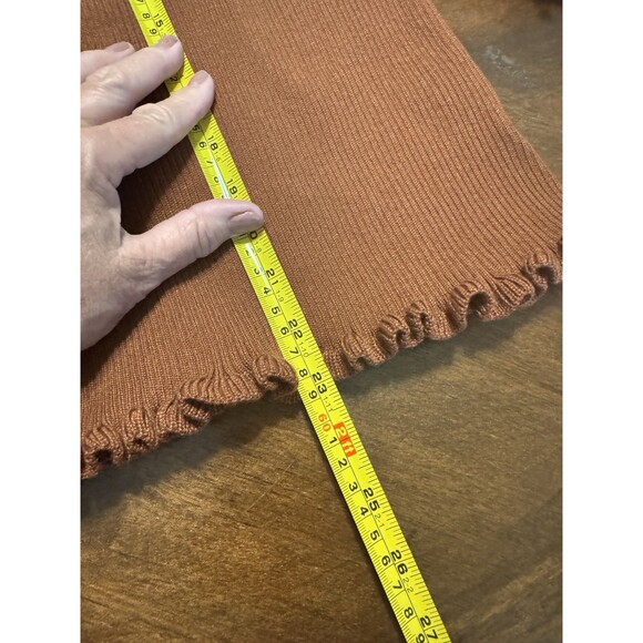 Almost Famous puff gauze sleeve sweater Mock Turtleneck M Bronze - Picture 10 of 12